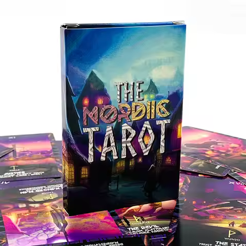 The Nordic Tarot Cards A 22 Cards Deck Family Leisure Game Card Mystical Divination Board Playing Ga