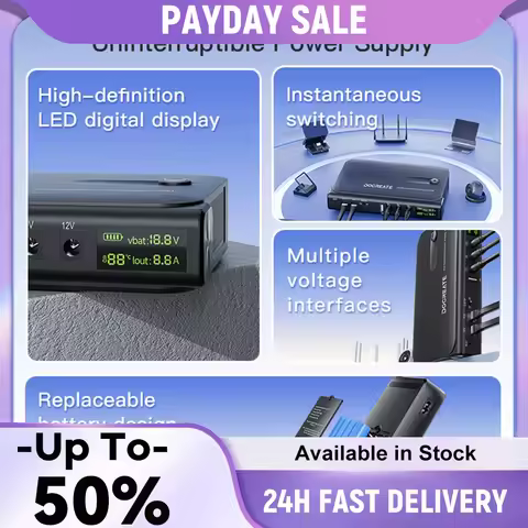 UPS Backup Battery Power Supply Without Battery Multi-Voltage Mini DC UPS Battery Backup for Router 