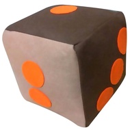 DADU GERGASI GIANT DICE BROWN + ORANGE DOT