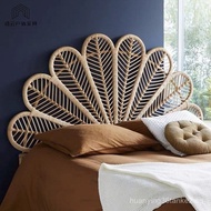 Creative ins Princess Bed Screen Petal Rattan Woven Headboard Hotel and Homestay Headboard Rattan Be