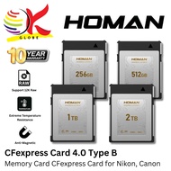 HOMAN CFEXPRESS CARD TYPE-B 4.0 / CFEXPRESS CARD TYPE-B 4.0 PRO MEMORY CARD FOR NIKON, CANON