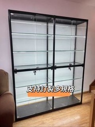 訂製玻璃展示櫃  手辦柜玩具模型展示櫃鋼化玻璃