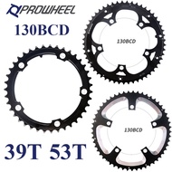 PROWHEEL 130 BCD Chainring Road Bike Chain Ring 39T/53T Aluminium/steel Bicycle Chainwheel Cycling P