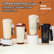 🚚Local Delivery 500ML Ceramic Thermos Tumbler Vacuum Water Bottle Portable Thermos leakproof Water B
