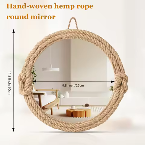 Home Decor Nordic hanging mirror creative hanging wall sofa porch homestay style background wall dec