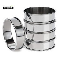 5 Pieces Double Rolled Tart Rings Round Muffin Rings Crumpet Rings Circular Tart Rings for Home Rest