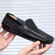 tomaz shoes Kasut kacang unta Paul 2022 kasut kasual lelaki kulit lembut musim panas berongga satu langkah kasut fesyen