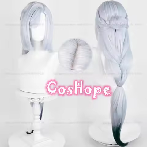 Lantern Rite Cosplay ShenHe Wig 100cm Long Silver Blue Gradient Wig Cosplay Anime Cosplay Wigs Heat 