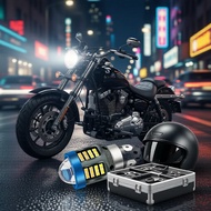 XIAPI 1pc H4 BA20D H6 CSP Dual Color LED Headlight, White/Yellow, Hi/Low Beam  1pc Lampu Hadapan LED