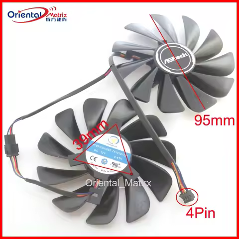 CF1010U12S 12V 0.45A 95mm 4Wire 4Pin VGA Fan For ASROCK RX5700 RX5700XT Challenger Graphics Card Coo