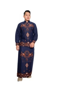 Setelan Baju Koko Dan Sarung Celana Busana Muslim Modern Motif Terbaru Batik Solo Pria