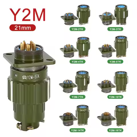 Aviation Plug Y2M 2/3/4/5/7/10/14/16 Pin Aviation Socket YP21 Cable Joint Aviation Connector Plug So