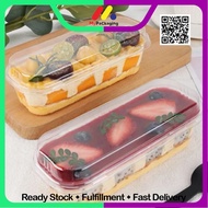 280ML Transparent Long Cake Box Ice Cream Fruit Cheesekut Boxes Mousse Pudding Tiramisu Packaging Bo