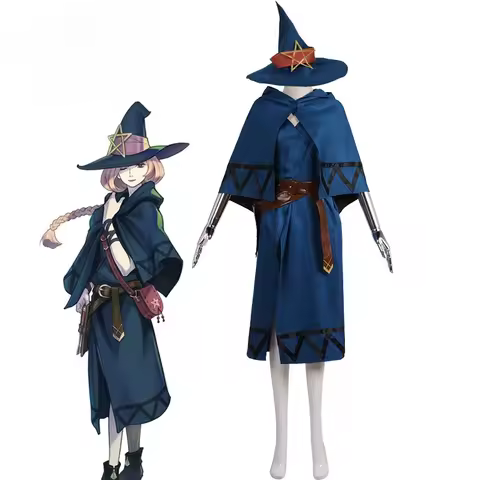 Anime The Great Ace Attorney Chronicles Esmeralda Tusspells Adult Dress Cloak Hat Suit Cosplay Women