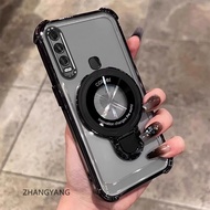 Case For vivo y11 y12 y15 y17 y19 TPU electroplated new U bracket magnetic lens protection transpare