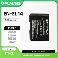 Puantes EN-EL14 Nikon D3100 D3200 D3300 D3400 D3500 D5100 D5200 D5300 camera battery.