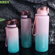 KIKO2E 1 Liter Sports Water Bottle, Large Capacity PC Leak Proof Colorful Plastic Cup, Gradient Colo