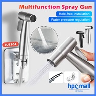 【SG stock】Multipurpose Stainless Steel Bidet Spray Set Toilet Hand Spray Toilet Booster Flushing Nozzle