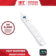 Masterplug Surge Extension SRGLSU43PW / SRGLSU43PB with 4 Sockets, 2 3.1 USB Ports & 3m Length for H