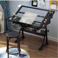 【COD】Drafting table with stool drawers and side table by Artist Loft