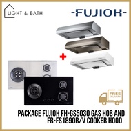 [BUNDLE] FUJIOH FH-GS5030 Gas Hob 88cm and FR-FS1890R/V Slim Cooker Hood 89cm