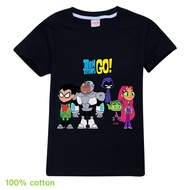 Teen Titans GO Cartoon Kids T Shirt Boys Girls Harajuku Baby Kids Clothes Summer Child Street Sweats