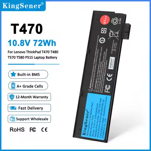 KingSener Laptop Battery For Lenovo ThinkPad T470 T480 T570 T580 P51S P52S A475 A485 TP25 01AV427 01