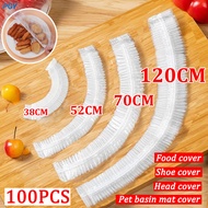 Disposable Food Cover Saver Dust Food Grade Lids Elastic Plastic Wrap Shoe Cover Shower Headgear Bowls Caps Fresh
