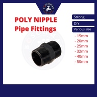 Poly Pipe Fitting PVC Pipe Fitting Joint Penyambung Paip Poly Nipple PVC Grey Pipe Paip Kelabu Paip 