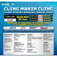 TERLARIS RECEIVER STB TV KVISION K VISION PAKET CLING 1 TAHUN MNC GRUP DAN TRANS GRUP