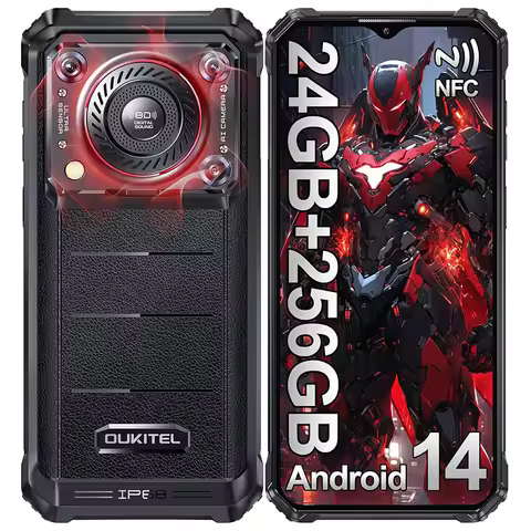 OUKITEL WP36 Pro Rugged Phone Unlocked- 24GB+256GB Cell Phone, 10600mAh Battery, 6.52" Display Smart