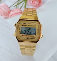 Win Watch Shop Casio นาฬิกาข้อมือผู้หญิง/ชาย สายสแตนเลส รุ่น A168WG-9W- สินค้าขายดี-ของแท้ 100% ประกันศูนย์ CMG1 ปีเต็ม (ส่งฟรี เก็บเงินปลายทาง)