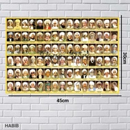A3 COLLECTION OF 90 HABAIB POSTER/S OF HABIB ULAMA POSTER/S KH HASYIM ASYARI POSTER/S ULAMA/S NAHDLA