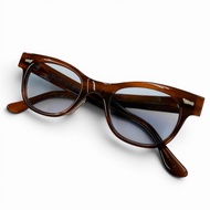 全新 ▼ JULIUS TART OPTICAL COUNTDOWN 大理石紋眼鏡太陽眼鏡淨CLEARブラウン鏡片：藍色 44 22 日本製造 男士 帶包裝盒