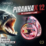 KENZI PIRANHA X12 PE string 100m 12x100m braided line x12