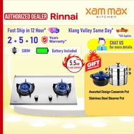 Rinnai RB72S Hyper 2 Burner 5.5kW Stainless Steel Top Gas Cooker Gas Stove Built-In Cooker Hob RB-72