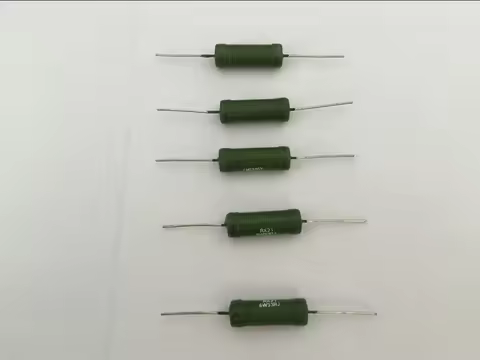 5PCS RX21 wire wound resistor 6W 0.1R-10K Ohm flat wire heat dissipation power resistor