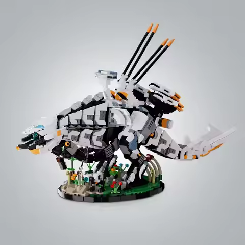 JAKI Mechanical Forbidden West Thunderjaw Builiding Blocks MOC Sets Game Horizon Thunder Monster Bri