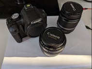 Canon 500D + 50mm 1.4 + 18-55mm f3.5-5.6 + 電池 + 叉電器