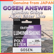 GOSEN ANSWER Lumina Shine Ajing Ester Line 200m High Sensitivity High Visibility Polyester