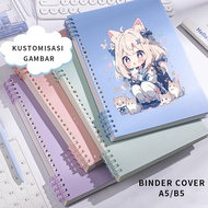 A5 B5/DIY plastic binder cover candy color binder cover A5 B5 binder cover - coco_market