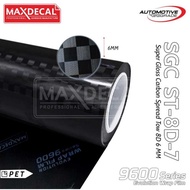 ROLL (50Cmx 18m) MAXDECAL 9600 SGCST 8D 6mm Super Gloss Carbon Spread Tow Chess Box Sticker ROLL/
