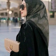 Madina Series Hijab Buttonscarves Series Hijab Voal Pin Button Scarves Free Pouch Premium Gold Metal