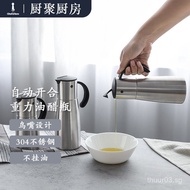 Customized vinegar bottle Japanese style304Gravity Oil Pot Automatic Opening and Closing Stainless S