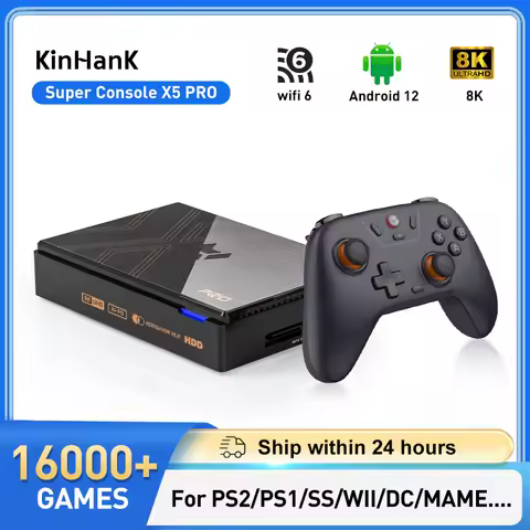 Kinhank Super Console X5 PRO Retro Video Game Consoles Plug and Play 320G/4T with 10000+ Games for P