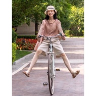 เสื้อยืดแขนยาวลายทางสีแดงสไตล์ฝรั่งเศส Sezane Mararetro สวมใส่สบาย ระบายอากาศได้ดี เหมาะกับฤดูร้อนปี