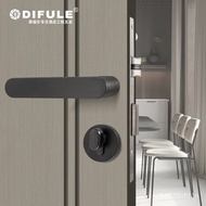 Door Lock Household Universal Bedroom Door Lock Magnetic Suction Mute Room Handle Lock Black Wooden Door Lock Doorknob P
