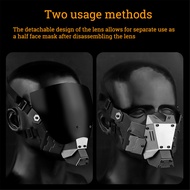 Adult cyberpunk mask helmet technology outfit futuristic mask black anti fog lens