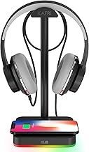 RGB Headphone Stand with Wireless Charger KAFRI Desk Gaming Headset Holder Hanger Rack with 10W/7.5W
