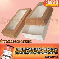 Brownies Box Brownies Sponge Box 1 Pcs Brownies Cake Box Laminated Box Donut Chocolate Donuts Toast 